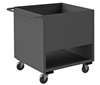4SLT-2436-5PO-95 - 24-3/16 in. x 42-1/8 in. x 39-7/8 in. Gray 2-Shelf 4-Sided Solid Low Deck Mobile Truck