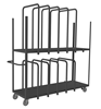 APT10V-2472-2-5PU-95 - 27-5/16 in. x 78-1/4 in. x 70 in. Gray 2-Level Adjustable Panel Moving Truck with 10 Removable Dividers