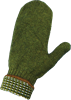 S70RWMT - One Size Army Green Rag Wool Mittens