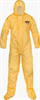 C1T150Y-LG - Large Yellow with Hood and Boots ChemMax 1 Sealed Seam Coverall 