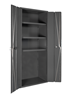 3951-3S-95 - 36 in. x 24 in. x 72 in. Gray Adjustable 3-Shelf Bi-Fold-Door Style Lockable Cabinet