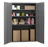 3502-95 - 48 in. x 24 in. x 72 in. Wide Gray Adjustable 3-Shelves Flush-Door Style Lockable-Shelf Cabinet