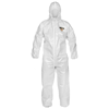 C2T132-MD - Medium White with Hood ChemMax 2 Sealed Seam Coverall 
