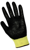500KV-9(L) - Large (9)  Yellow Aramid Fiber Palm Dipped Rubber Gloves
