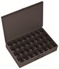 107-95 - 18 in. x 3 in. x 12 in. Gray Large Steel Compartment Box with 32 Openings