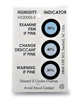 178-1-01 - 2 in. x 3 in. Three-Spot Humidity Indicator Card 