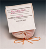 29-21 - 3 in. x 5 in. Cloth Mailing Bag with Single Drawstring & Attached Tag