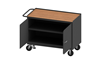 3412-TH-FL-95 - 24-1/4 in. x 54-1/8 in. x 37-3/4 in. Gray 2-Door 1-Shelf Hard Board Top Mobile Bench Cabinet
