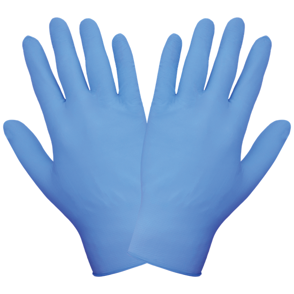 705PFE-L - Large  Economy Blue Powder-Free Nitrile Disposable Gloves