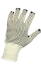 T1250D2-8(M) - Medium (8) White Two Side Dotted Terry Cloth Gloves