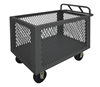 4STE-EX-2436-95 - 24-1/2 in. x 42-1/2 in. x 35-3/16 in. Gray 4-Sided Mesh Mobile Box Truck with Ergonomic Handle