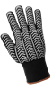 S687-10(XL) - X-Large (10) Black/Gray Heavyweight Acrylic Loop Terry Cloth Gloves