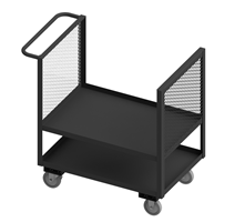 2SLT-EX2436-1.2K-95 - 24-1/4 in. x 42-1/2 in. x 40-1/8 in. Gray 2-Shelf 1200 lbs. Capacity Mobile Cart