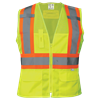 GLO-W0037-M - Medium Women's Fitted Hi-Vis Yellow/Green Surveyors Safety Vest