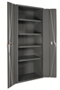 3953-4S-95 - 36 in. x 24 in. x 84 in. Gray Adjustable 4-Shelf Bi-Fold-Door Style Lockable Cabinet