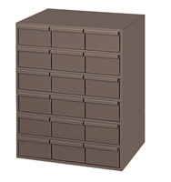 006-95 - 17-1/4 in. x 11-11/16 in. x 21-1/4 in. Gray 18-Drawer Cabinet