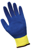 300KV-11(2XL) - 2X-Large (11) Yellow/Blue Aramid Fiber Palm Dipped Rubber Gloves