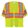 GLO-0135-M - Medium Hi-Vis Yellow/Green Mesh Surveyors Safety Vest with Sleeves