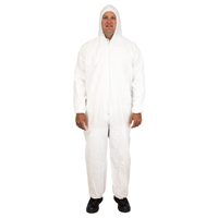 DCWH-4X-BB-HEWA - 4X-Large White Polypropylene Elastic Wrist and Ankle Hooded Coverall