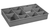 124-95-ADL-IND - Gray Polypropylene Variable Compartment Insert With 9 Dividers