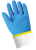 244-10(XL) - X-Large (10) Blue/Yellow Flock-Lined Neoprene Over Rubber Gloves
