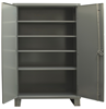 2704-4S-95 - 60 in. x 18 in. x 78 in. Gray Lockable Adjustable 4-Shelves 14 Gauge Cabinet 