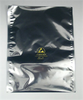 107-5-04 - 6 in. x 10 in. Static Shielding Flat Bag with Imprinted ESD Message  - 3.1 mil
