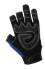 SG9001NF-9(L) - Large (9) Blue/Black Spandex Synthetic Leather Fingerless Gloves
