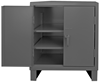 3700-2S-95 - 36 in. x 24 in. x 42 in. Gray Adjustable 2-Shelf Recessed-Door Style Lockable-Shelf Cabinet