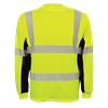 GLO-225LS-4XL - 4X-Large Hi-Vis Yellow/Green Breathable Black Mesh Long Sleeve Shirt