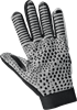 SG9003-8(M) - Medium (8) Gray/Black Spandex Synthetic Leather Fingerless Gloves