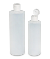 358-5-103N - 8 oz. High Density Cylinder Bottle with Flip-Top Cap
