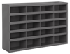 394-95 - 33-7/8 in. x 8-1/2 in. x 22-2/7 in. Gray Bins Cabinet with 20 Openings