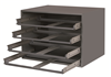 307-95 - 15-1/4 in. x 11-3/4 in. x 11-1/4 in. Gray 4-Compartments Small Slide Rack 