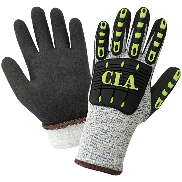 CIA300INT-9(L) - Large (9) White and Blue Low Temperature Cut and Impact Resistant Gloves