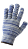 S13RB-7(S) - Small (7) Blue/White Cotton and Spandex Roper Style Gloves