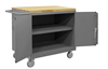 3113-MT-95 - 25-13/16 in. x 42-1/8 in. x 37-1/8 n. Gray 2-Door 1-Shelf Maple Top Mobile Bench Cabinet