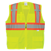 GLO-0037-M - Medium Hi-Vis Yellow/Green Solid and Mesh Surveyors Safety Vest
