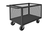 4ST-EX-306033-6MR-95 - 30-1/2 in. x 66-1/2 in. x 33 in. Gray 4-Sided Mesh Mobile Box Truck with Tubular Handle