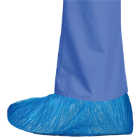 BCPE-10(XL) - X-Large (10) Blue Chlorinated Polyethylene Shoe Covers
