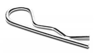 GRP125-2000 - 1/8 x 2 in. MB Spring Wire Zinc Clear Grip Self Locking Hitch Pin Clip