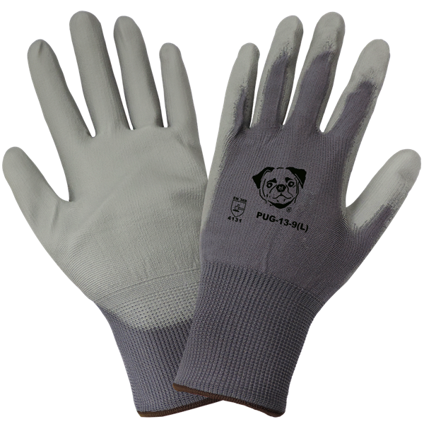 PUG-13-9(L) - Large (9) Gray Polyurethane Coated Gloves