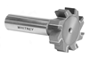 35451 - 1 in. x 1/4 in. TiN Coated Carbide Tipped Deep Slotting Cutter With Side Teeth - 5 deg. Rake For Ferrous Material