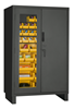 3703CXC-42B-95 - 48 in. x 24 in. x 78 in. Gray Access Control Cabinet with 42 Yellow Hook-On Bins