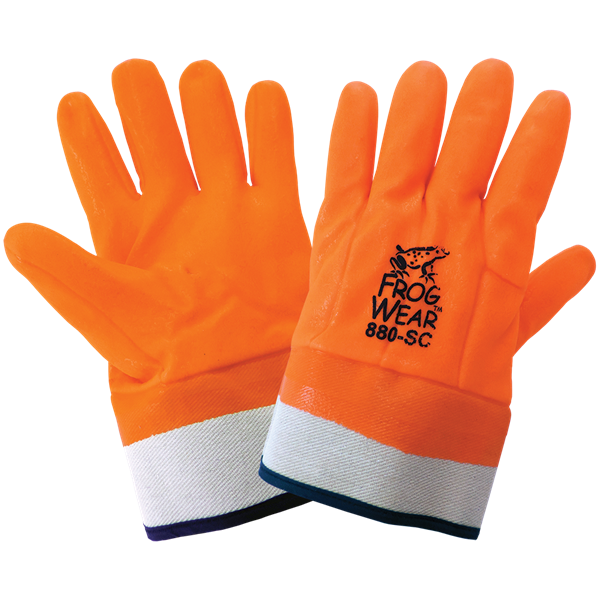 880-SC - X-Large (10) Hi-Vis Orange Cold Protection PVC Gloves