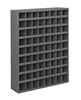 363-95 - 33-7/8 in. x 12 in. x 42 in. Gray Bins Cabinet with 72 Openings