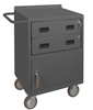 2201-95 - 18 in. x 24 in. x 36-1/2 in. Gray 2-Drawers Lockable 16 Gauge Steel Mobile Bench Cabinet 