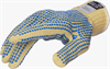 21-535-LG - Large Yellow/Blue Dotted Kevlar ShurRite Knit Glove
