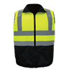GLO-V1-XL - X-Large Hi-Vis Yellow/Green with Black Reversible Insulated Safety Vest