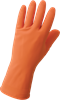 180F-11(2XL) - 2X-Large (11) Orange Rolled-Cuff Unsupported Latex Gloves